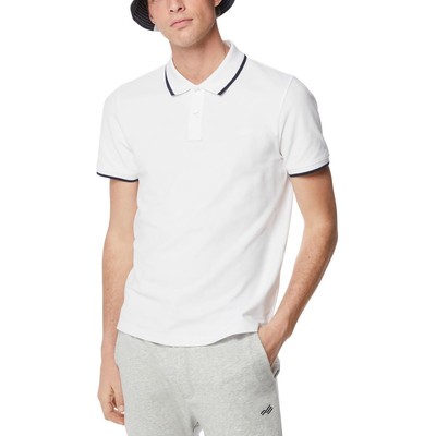 

Мужская вязаная футболка-поло с планкой 1/4 и короткими рукавами Perry Ellis BHFO 2811, EHSK7005PS