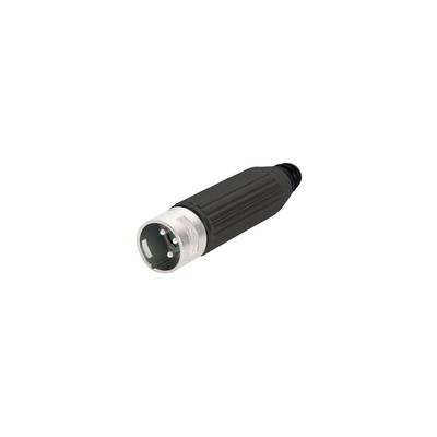 Switchcraft AAA Series 3-Pin XLR Male Mount Cable Mount, Серебряный штырек, Пластиковый корпус
