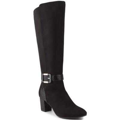 

Женские сапоги до колена Karen Scott Isabell из искусственной кожи с тиснением BHFO 0495, Black mc, Isabell