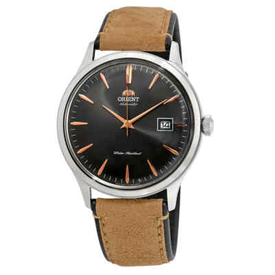 Мужские часы Orient Bambino версии 4 с автоматическим серым циферблатом FAC08003A0