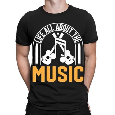 Top T-shirt Life All About The Music Musician Gift Musical Uomo Donna #TA-89