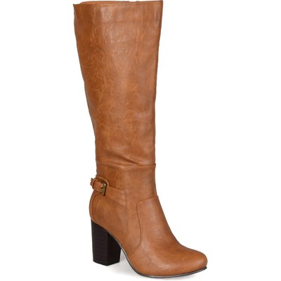 

Женские коричневые сапоги до колена Journee Collection Carver 10, средние (B,M) BHFO 8899, Коричневый, Carver