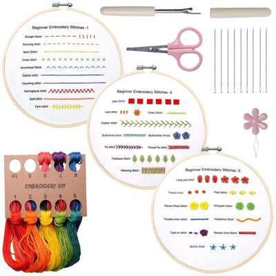 Stitch Practice Kit Handmade Embroidery Starter Kit Hand &copy;