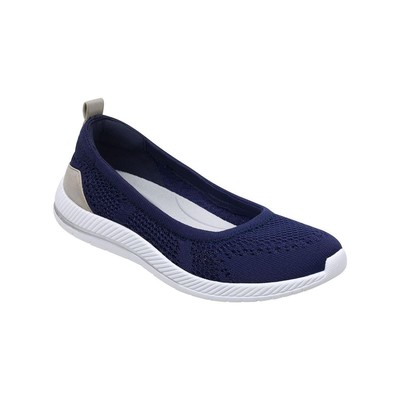 Женские слипоны Easy Spirit Glitz2 синего цвета на плоской подошве 9 средних размеров (B,M) BHFO 3428