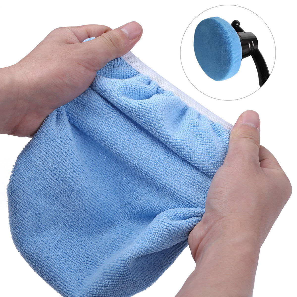 5X Car Wax Polisher Pads Microfiber Polishing Auto Bonnet Waxing Buffing Cover