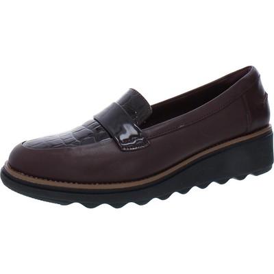 

Женские красные кожаные лоферы Clarks Sharon Gracie 8 Medium (B,M) BHFO 4390, Burgundy intrest