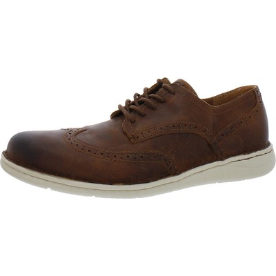 

Мужские кожаные оксфорды Born Tobias Brown на шнуровке с круглым носком 11 Medium (D) BHFO 1142, Dark brown