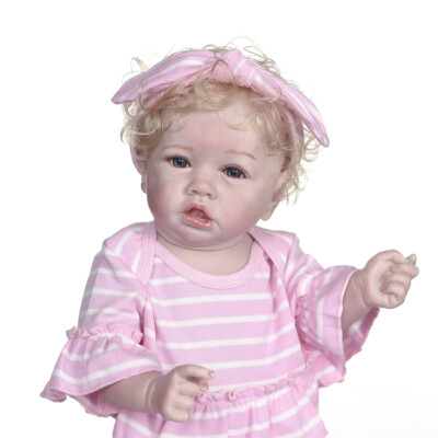 Reborn Baby Girl Doll Silicone Full Body 22'' Realistic Newborn Saskia Cute Dolls