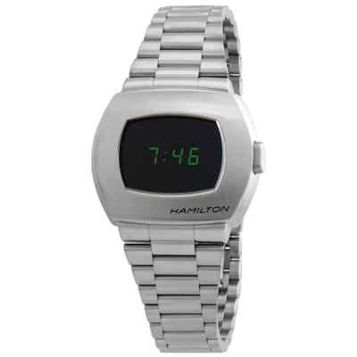 Pre-owned Hamilton American Classic Psr Quartz Digital Black Dial Men's Watch H52414131