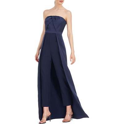 Kay Unger New York Женский комбинезон Valia темно-синего цвета без бретелек вечерний 6 BHFO 2992