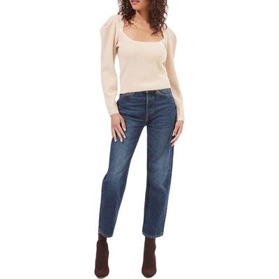 ASTR the Label Womens Catalina Ivory Cut Out Crop Sweater Shirt S BHFO 3331