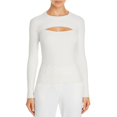 Женская кашемировая рубашка-пуловер Ramy Brook Alice с белым вырезом L BHFO 2499