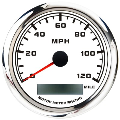 W PRO 85mm GPS Speedometer 120 MPH Waterproof For Car Marine Boat Truck Harley