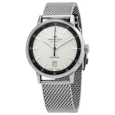 Мужские часы Hamilton American Classic Intra-Matic с автоматическим белым циферблатом H38425120