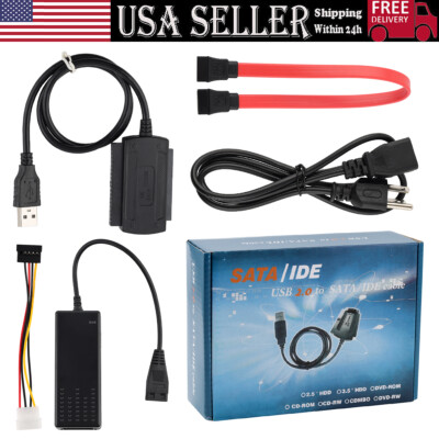 SATA/PATA/IDE to USB 2.0 Converter Adapter Cable for Hard Drive Disk 2.5''&3.5''*