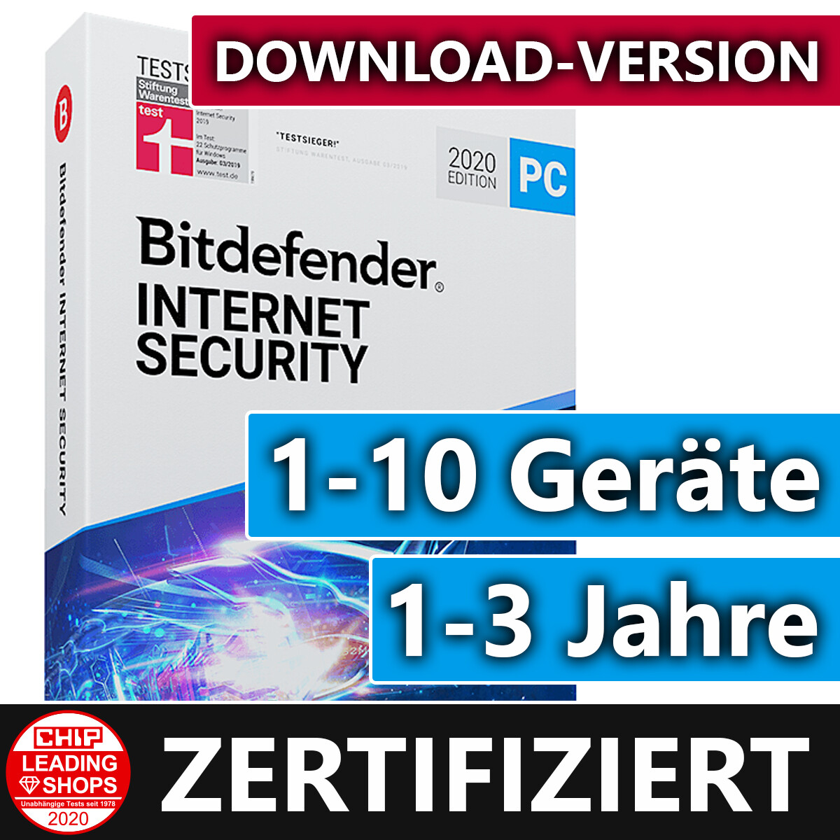 Bitdefender Internet Security 2021 ✔ |1-10 Geräte|1,2,3 Jahre | E-Mail Versand ✔