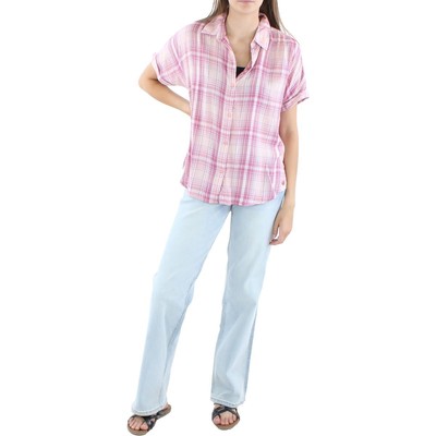 

Gloria Vanderbilt Женская розовая рубашка в клетку на пуговицах  BHFO 3278, Piper plaid ribbon pink