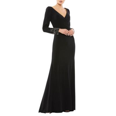 Женское вечернее платье-труба Mac Duggal с украшением в виде трубы BHFO 4290