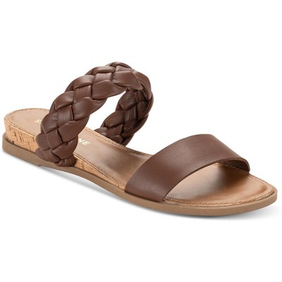 Женские босоножки Sun + Stone Easten Brown Slide 9.5 среднего размера (B,M) BHFO 7149