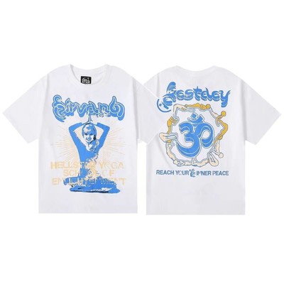 Men's Women's hell printing star summerr Short Sleeve Hip Hop trend T-shirt