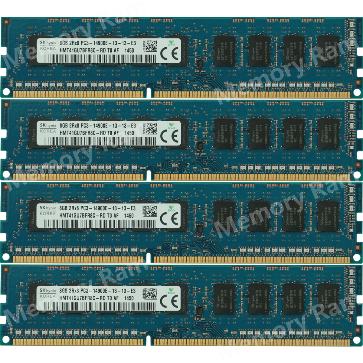 New Hynix 64GB 8X 8GB DDR3 2RX8 1866 MHz PC3-14900E 240pin ECC Memory Unbuffered
