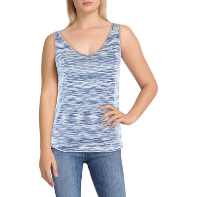 Nic + Zoe Женская синяя рубашка с V-образным вырезом Space Dye на бретелях Cami S BHFO 8262
