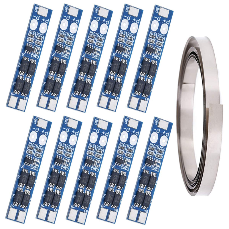 10PCS 2S 7.4V 8.4V 8A Lithium Battery Protection Board 18650 Charger Module BMS