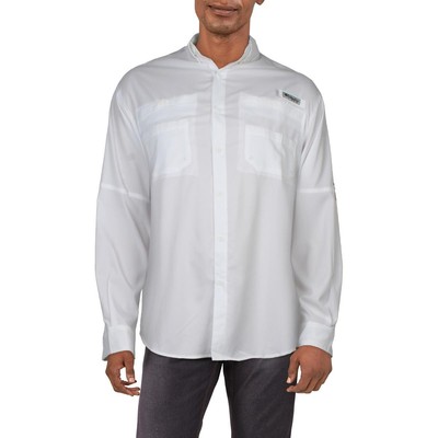 Мужская белая рубашка Columbia Sportswear на пуговицах плюс 1X BHFO 2191