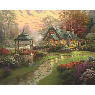 Schmidt Spiele Puzzle 1000 Pieces Thomas Kinkade House With Fountain Kunstpuzzle