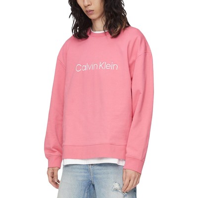 

Calvin Klein Mens Pink French Terry Pullover Logo Толстовка  BHFO 2936, Rapture rose