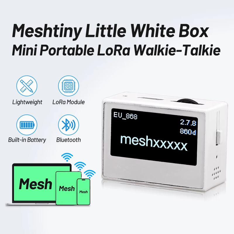 Meshtiny Mini Mesh LoRa Node Built in Battery OLED Display nRF52840 SX1262 LoRa