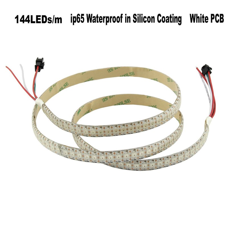 5V 5050 WS2812B RGB LED Strip 1-5M 30 60 144 150 300 Leds Individual Addressable