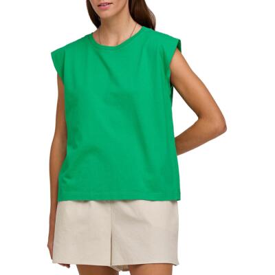 

Женская зеленая хлопковая футболка VELVET BY GRAHAM - SPENCER, майка , BHFO 0449, Bright green
