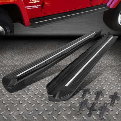 ДЛЯ 07-18 JEEP WRANGLER JK 4DR ПАРА АЛЮМИНИЕВЫХ БОКОВЫХ ПОДНОЖЕК NERF BAR RUNNING BOARDS