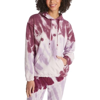 

Splendid Womens Liza Tie-Dye Comfy Cozy Hoodie Loungewear BHFO 4835, Purple fog