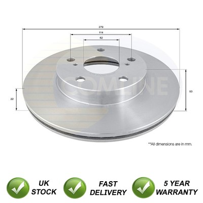 Brake Disc Front SJR Fits Toyota Previa Estima 1990-2000 2.2 TD 2.4 #1