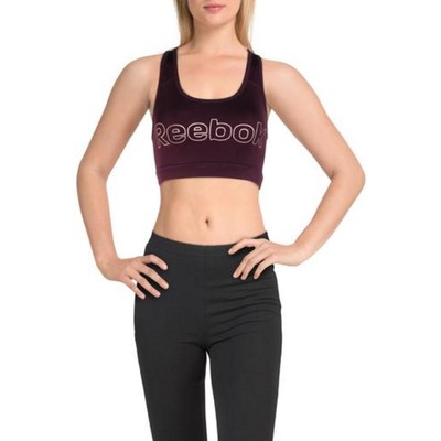 

Женский спортивный бюстгальтер Reebok ярко-фиолетовый со средней поддержкой  BHFO 3678, Potent purple