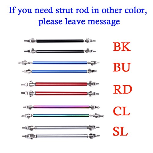 For Dodge Ram 1500 Gloss Black Front Bumper Lip Splitter + Splitter Rod Body Kit