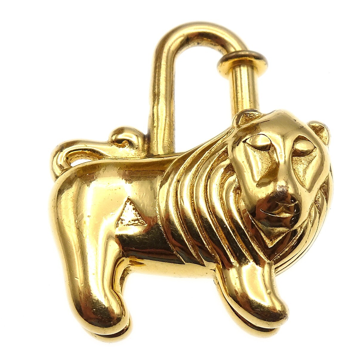 【記念品】MAROQUINERIE DE LOUVIER HERMES Hermes I'Afrique Lion Motif 1997 Limited Cadena Lock Bag