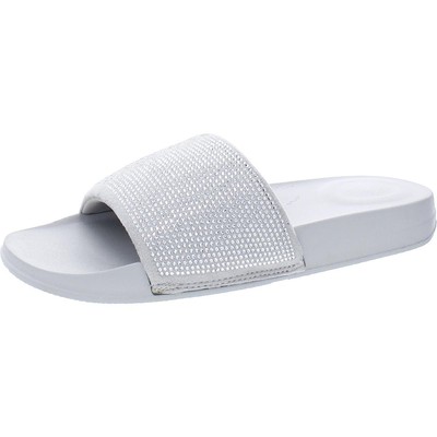 Женские шлепанцы для бассейна Fitflop Iqushion Silver 5 Medium (B, M) BHFO 1871