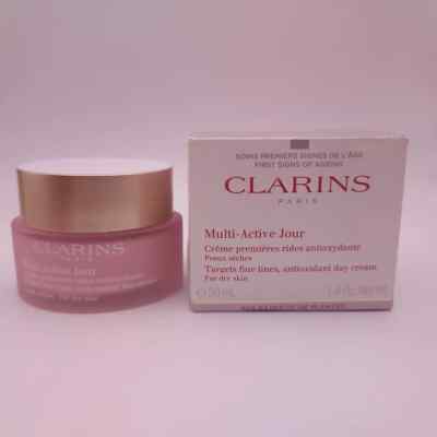 Clarins Multi Active Jour Day Cream For DRY Skin NO SPF 1.6oz READ