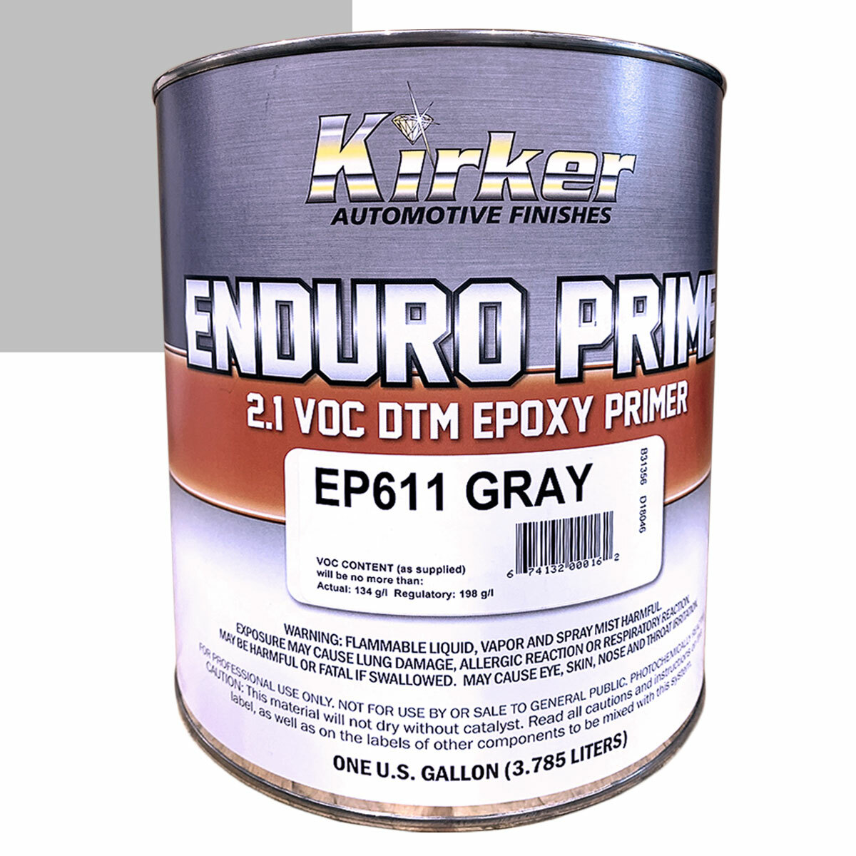 Gallon Kirker Enduro Prime 2.1 VOC DTM Epoxy Gray Primer EP611 Car