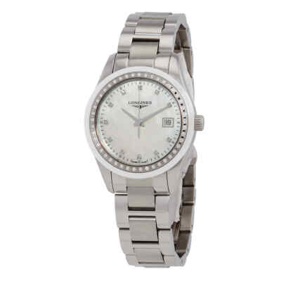 Pre-owned Longines Conquest Classic Quartz Diamond Ladies Watch L2.387.0.87.6