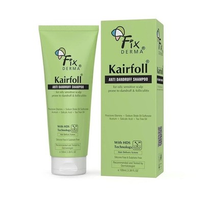 Fixderma Kairfoll Anti Dandruff Shampoo for Oily Sensitive Scalp Prone 100 Ml