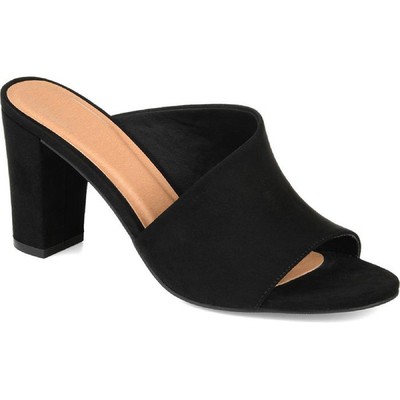 Женские босоножки Allea Mule из коллекции Journee, черные, размер 12, средний (B,M), BHFO 1893