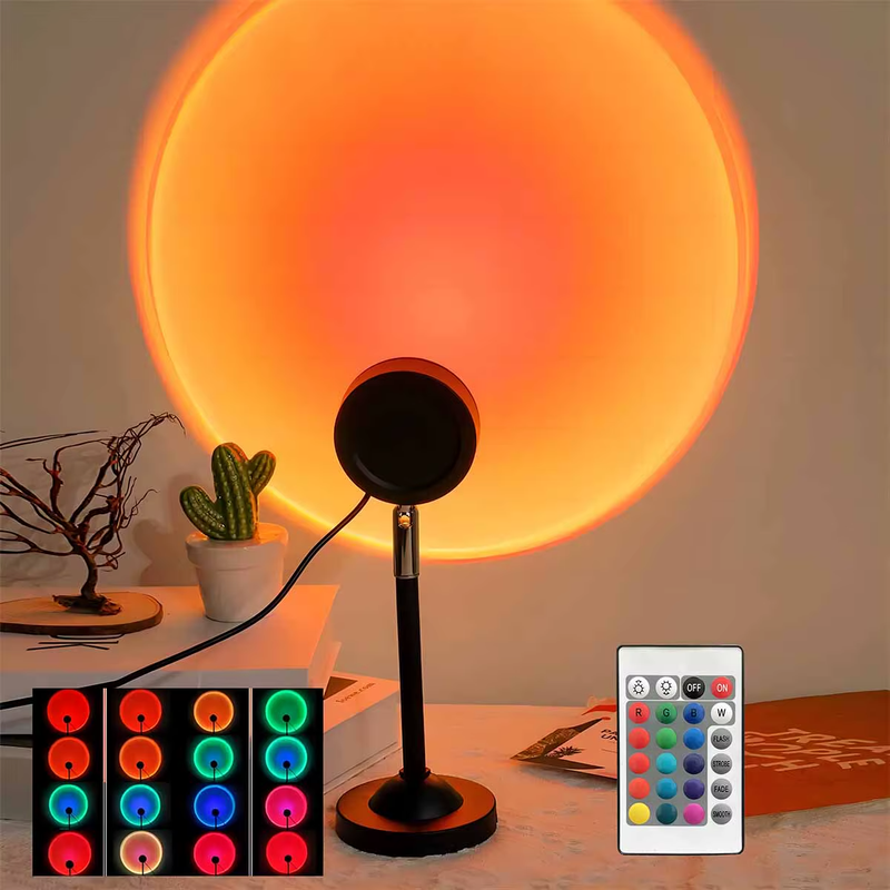 Sunset Projection Light Remote Control 16 Color Ambient Night Light