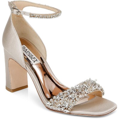 

Badgley Mischka Womens Kendall Beige Heels Shoes 9 Medium (B,M) BHFO 2014, Pearl nude