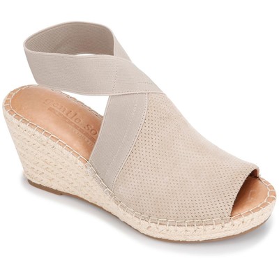 

Женские текстурированные эспадрильи Gentle Souls Colleen с открытым носком BHFO 0328, Mushroom, Colleen