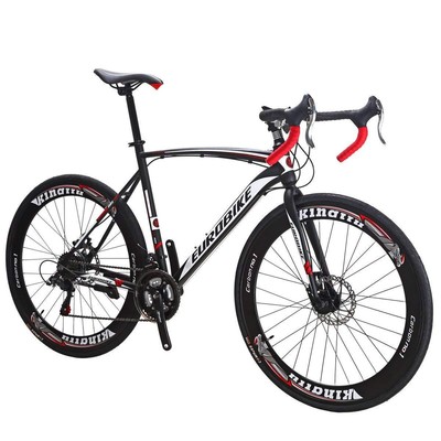 EUROBIKE Road Bike TSM550 Bike 21 Speed Dual Disc Brake 49cm 3-Spoke Wheels Road