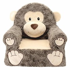 Animal Adventure | Sweet Seats | Monkey Children's Plush Chair, Brown, Large | eBay